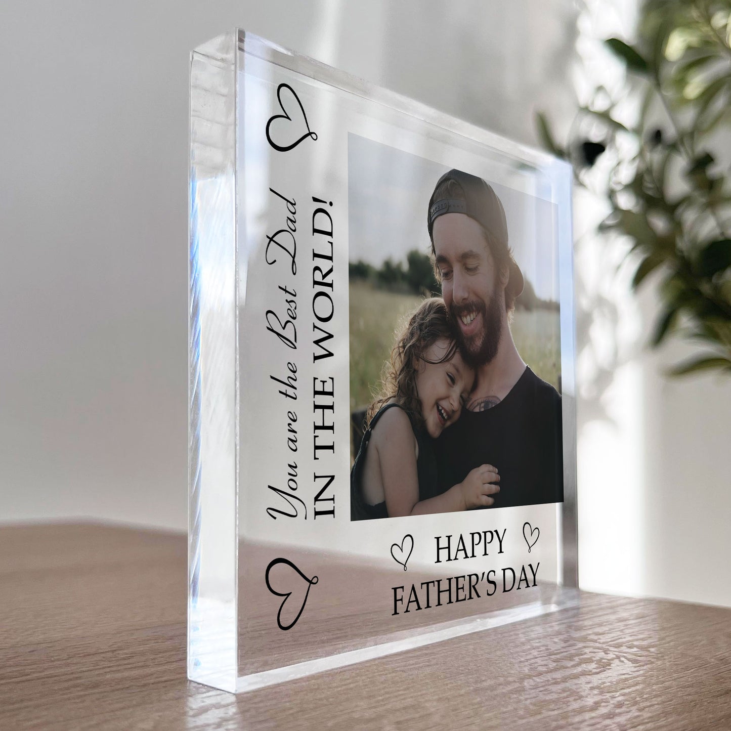 Fathers Day Gift For Dad Beautiful Personalised Photo Block