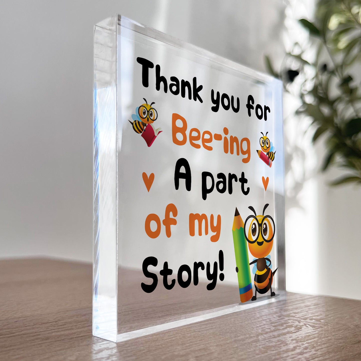 Teacher Gifts for Women Men Thank You Acrylic Block Heartwarming