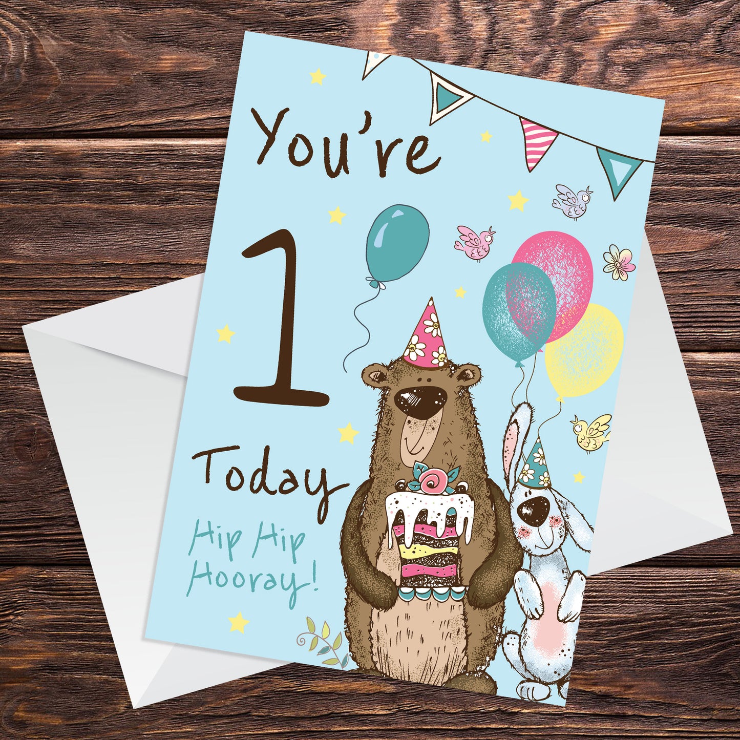 Youre 1 Today Birthday Card First Birthday Card For Grandson Son