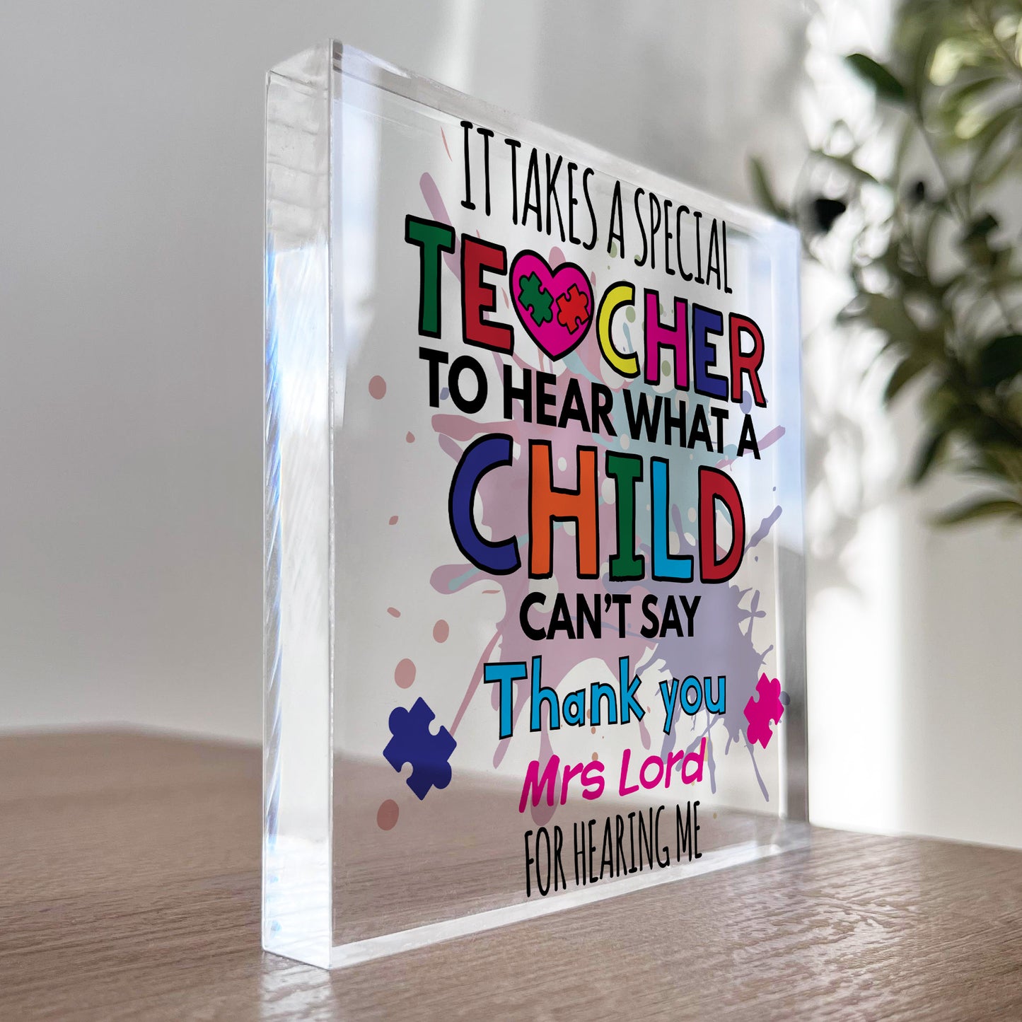 Gift For Special Teacher Thank You Hearing Me Personalised