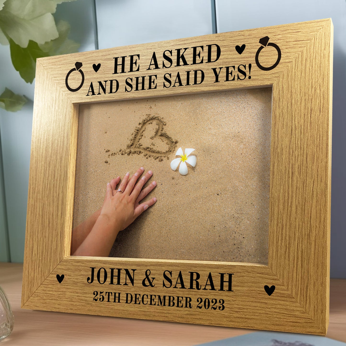 Engagement Personalised Gifts 7x5 Frame Gift For Fiancee Couple