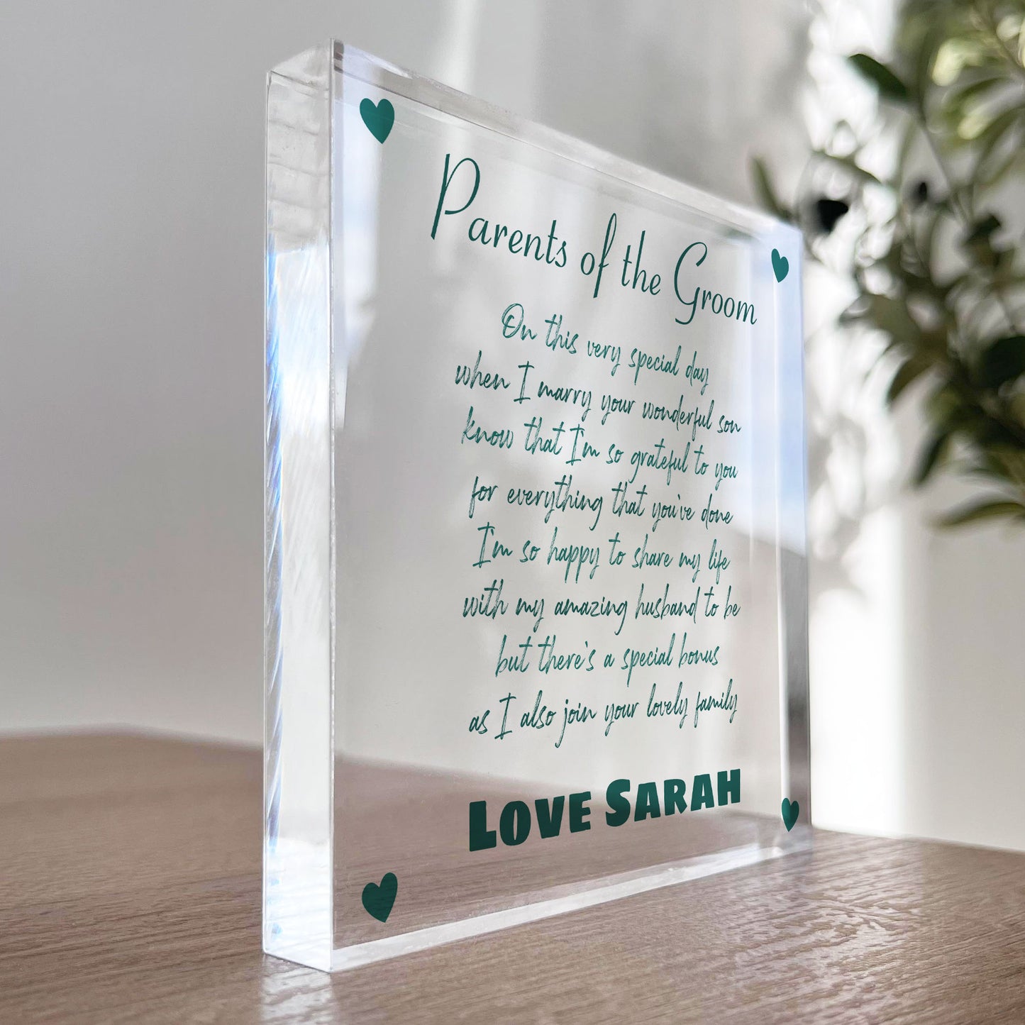 Personalised Gift For Parents Of Groom Mother Father Of Groom