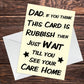 Joke Humour Card For Dad Fathers Day Card With Envelope Rude