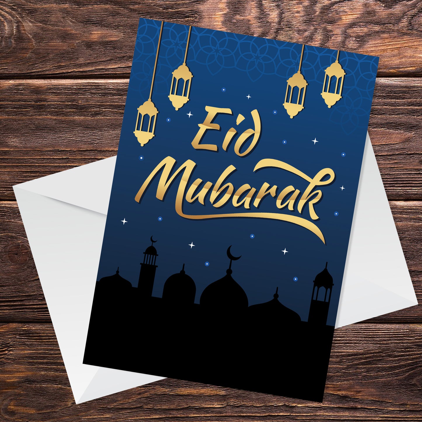 Eid Mubarak Greetings Card For Family Kids Ramadan Card