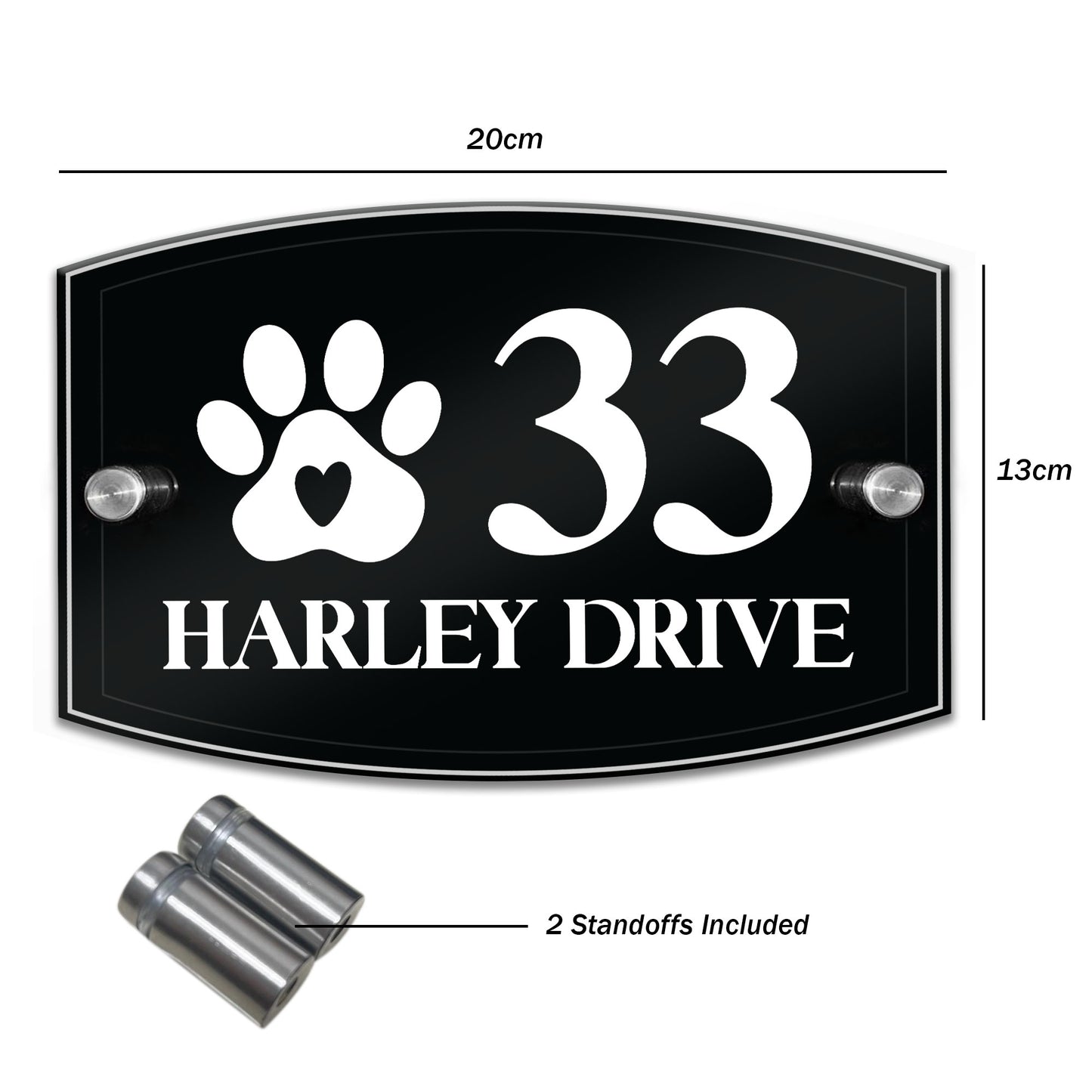 Personalised House Number Plaques Acrylic Door Number Sign