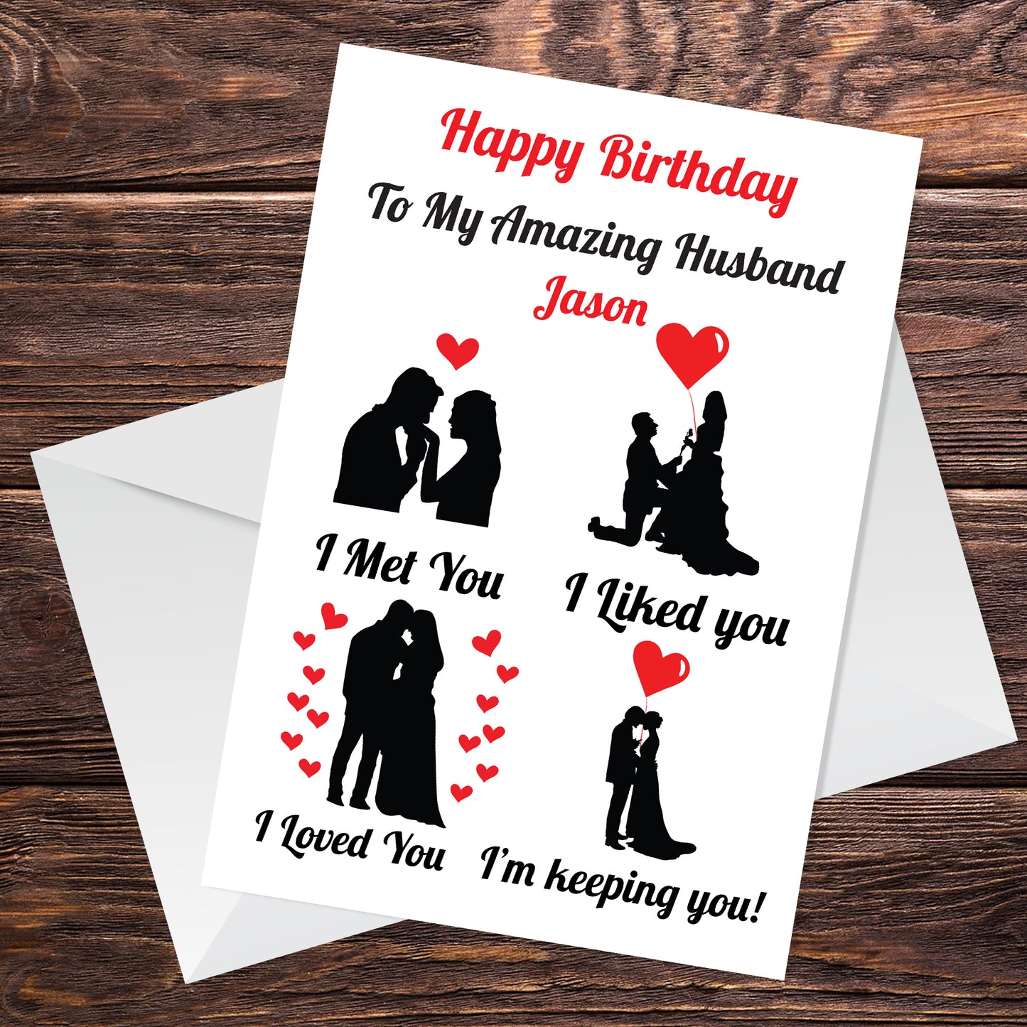 Birthday Card For Husband Personalised Birthday Card For Husband