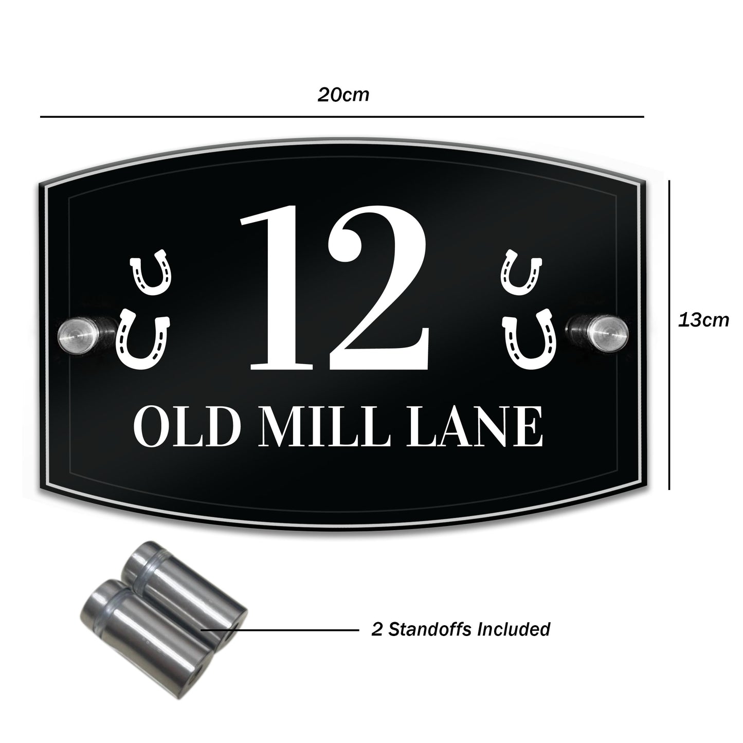 Personalised House Sign Plaque Horse Theme Door Number Plaque