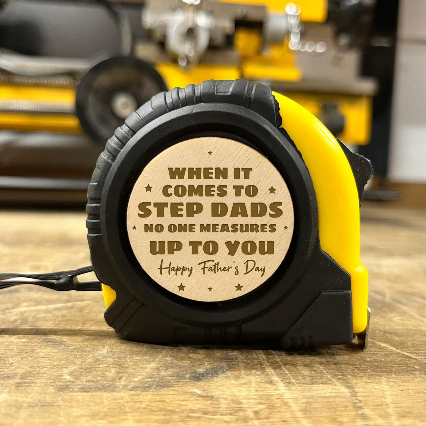 Personalised Fathers Day Gift For STEP DAD Tape Measure Tool