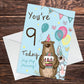 Youre 9 Today Birthday Card Ninth Birthday Card For Grandson Son