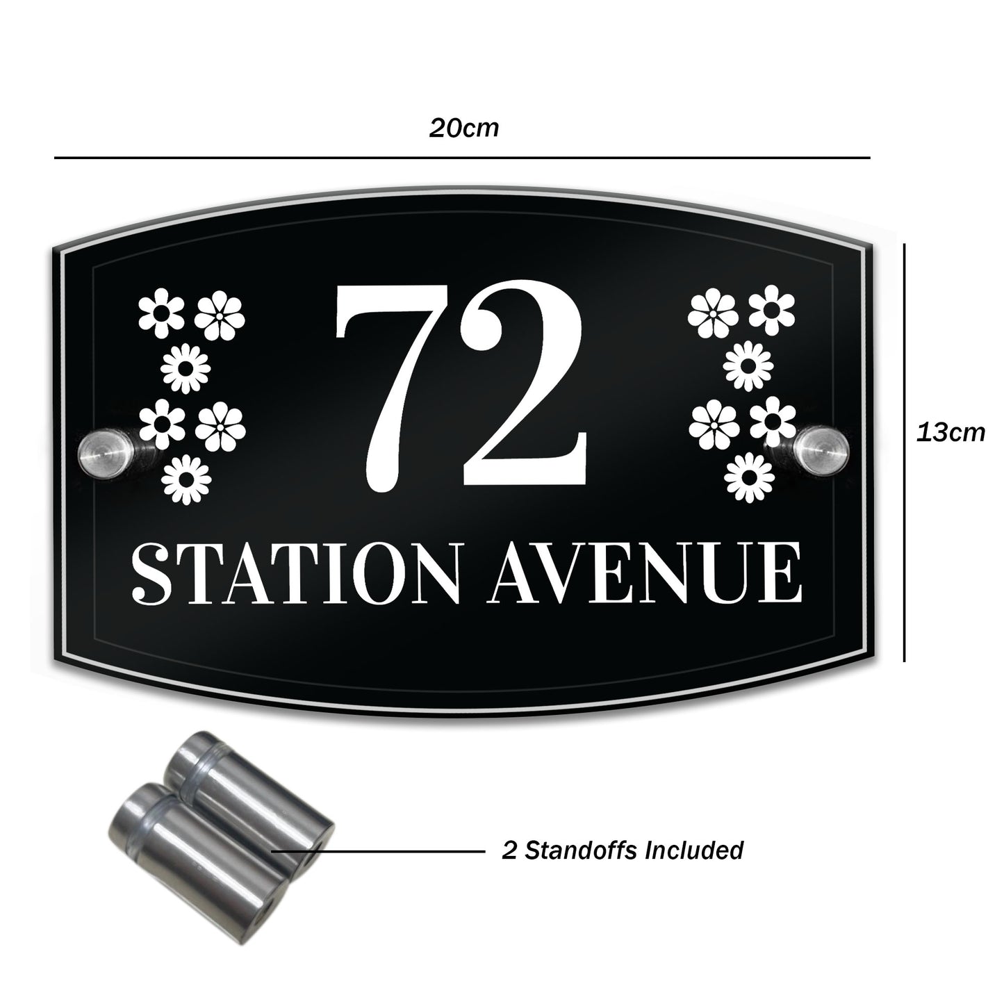 Personalised Acrylic House Sign Custom Door Number And Road Name