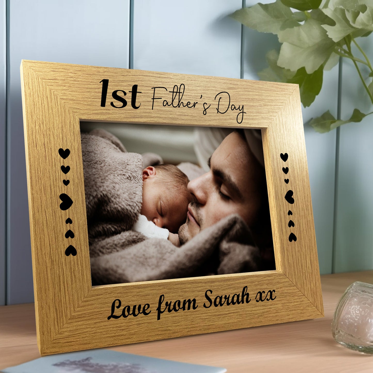 Personalised Photo Frame 1st Fathers Day Gift For Dad Daddy