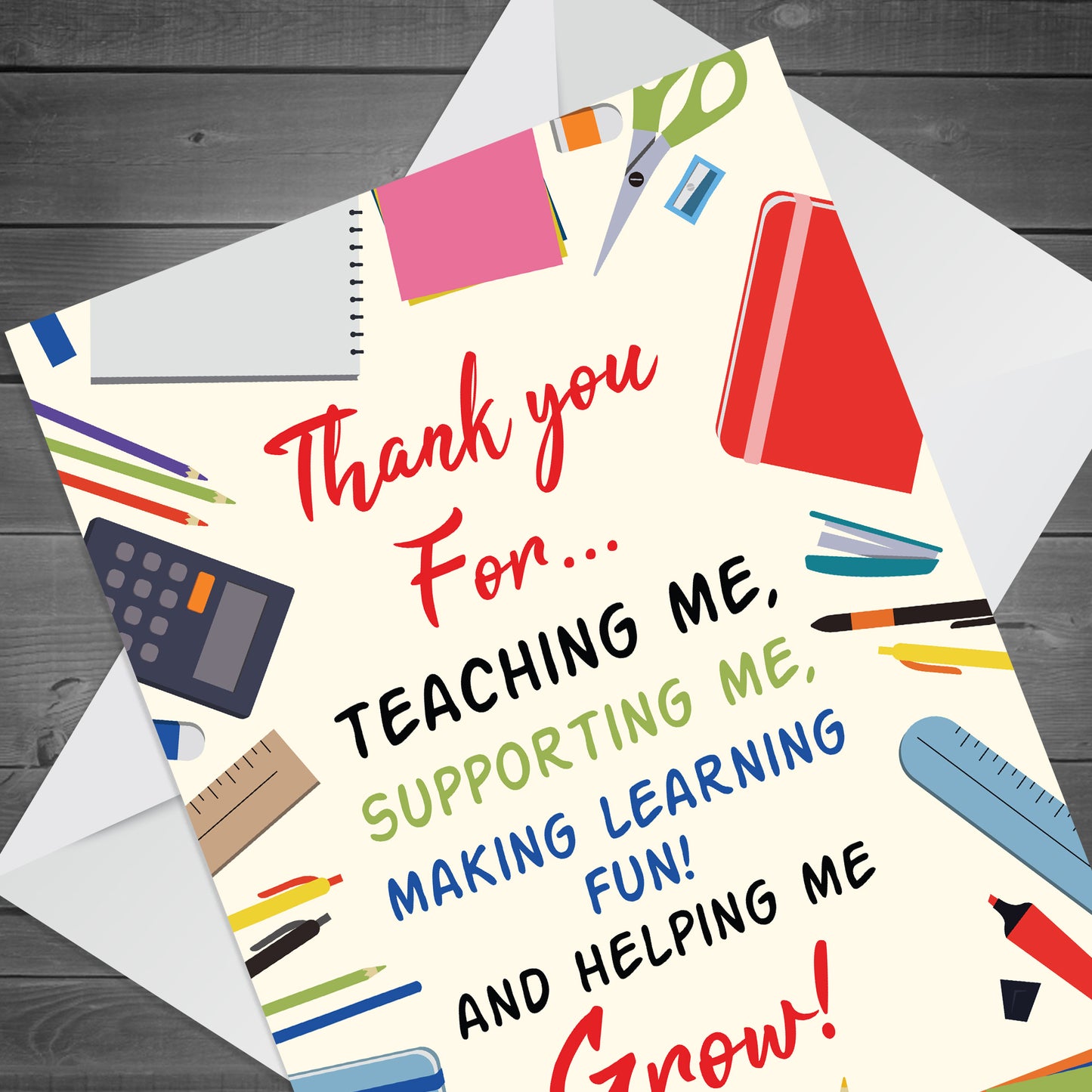 Thank You Cards For School Teacher Nursery Teacher A6 Cards