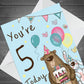 Youre 5 Today Birthday Card Fifth Birthday Card For Grandson Son