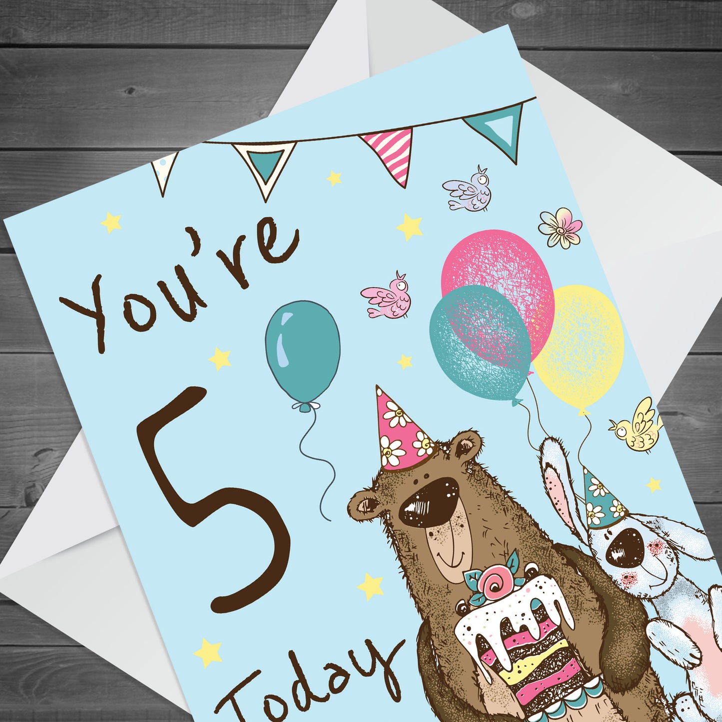Youre 5 Today Birthday Card Fifth Birthday Card For Grandson Son