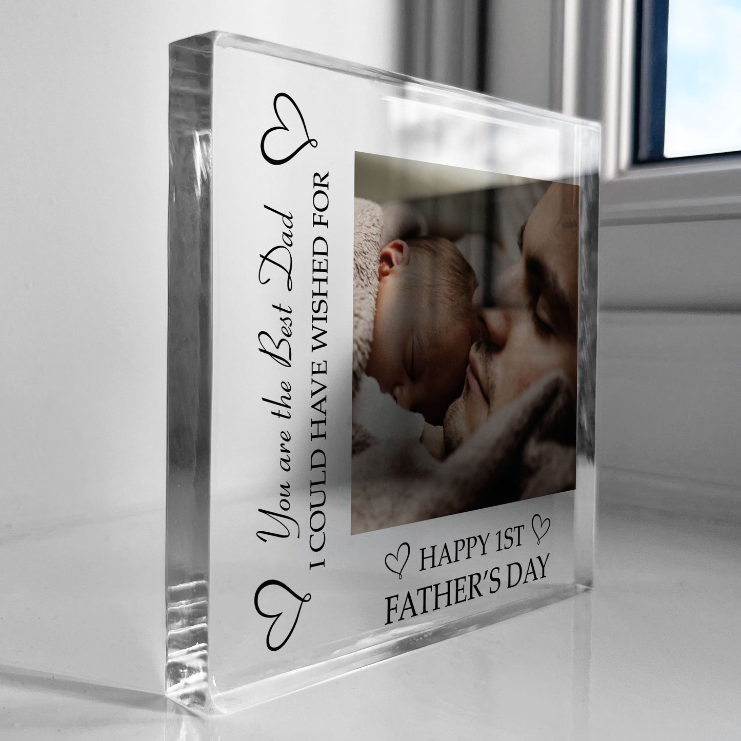 Fathers Day Gift For Dad Beautiful Personalised Photo Block