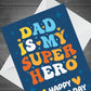 Fathers Day Card For Dad MY SUPERHERO Card With Envelope Dad