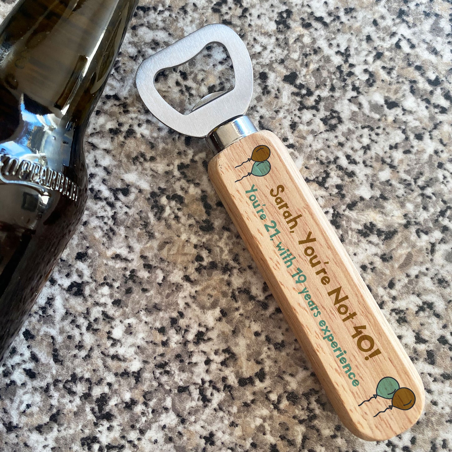 40th Birthday Personalised Bottle Opener Novelty 40th Birthday