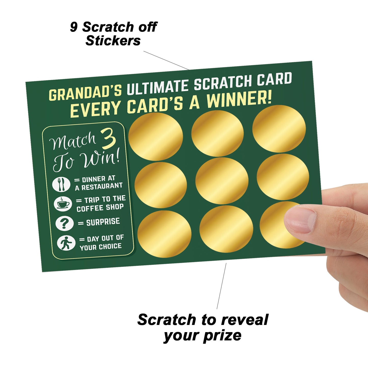 Gifts for Grandad Scratch Card Novelty Fathers Day Birthday Gift