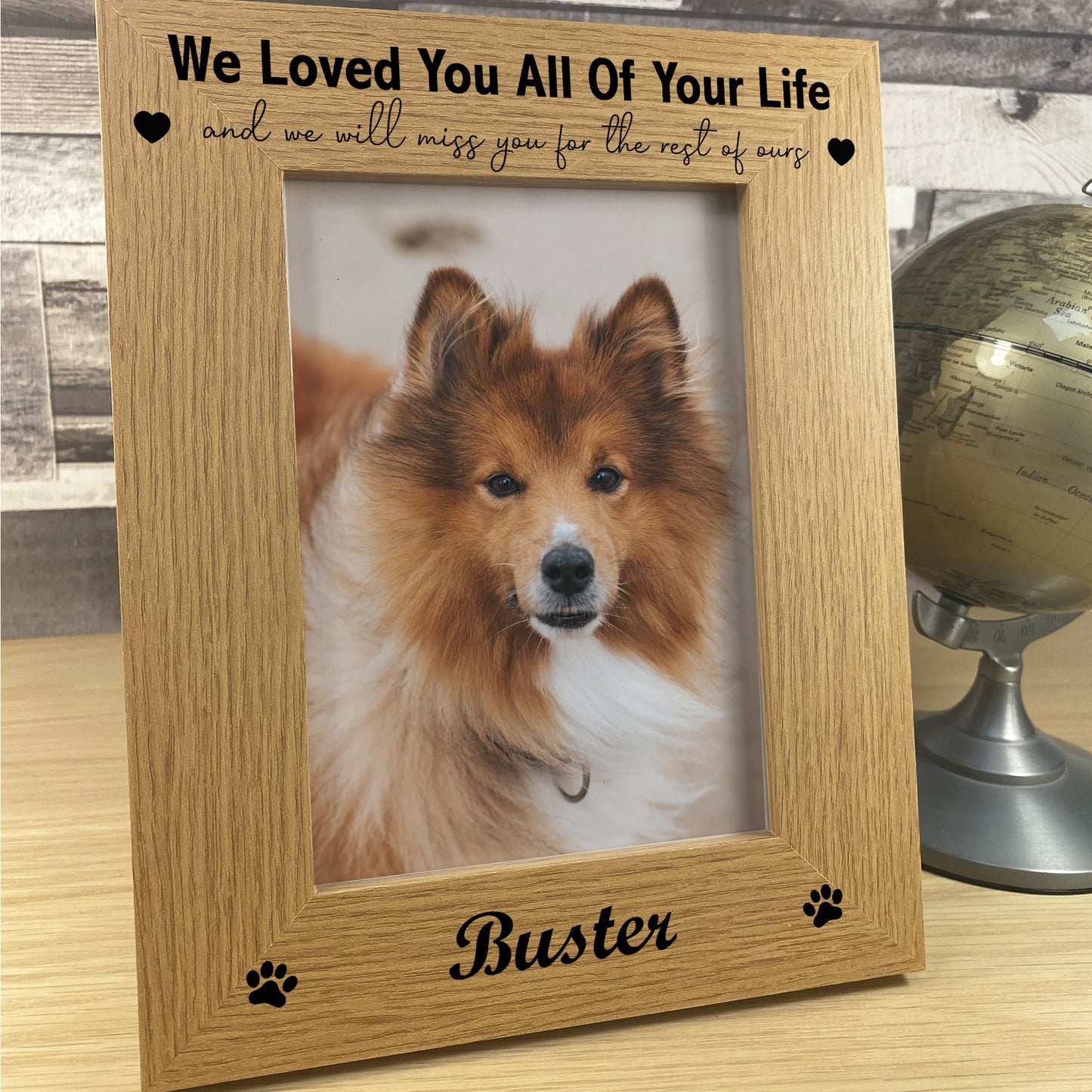 DOG MEMORIAL PHOTO FRAME 7X5 Personalised Memorial Gift For Dog