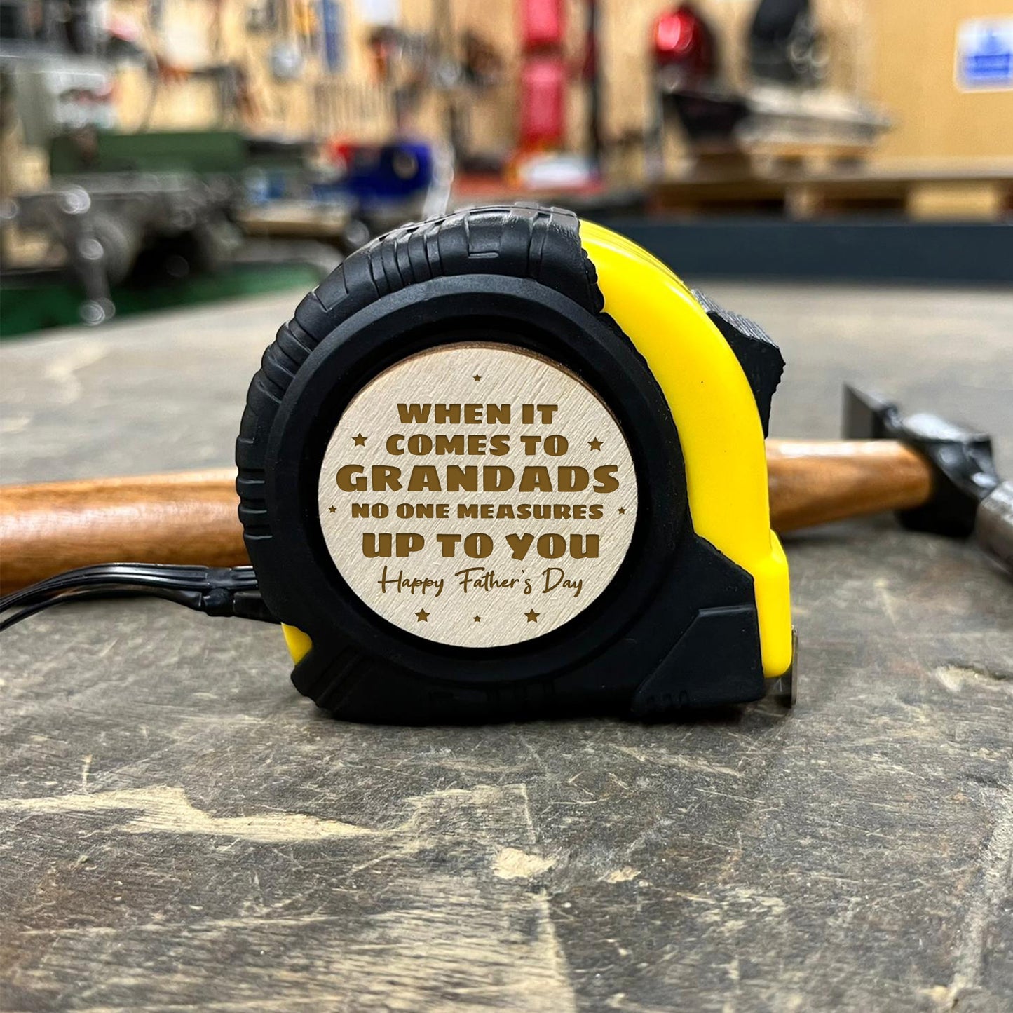 Personalised Fathers Day Gift For GRANDAD Tape Measure Tool