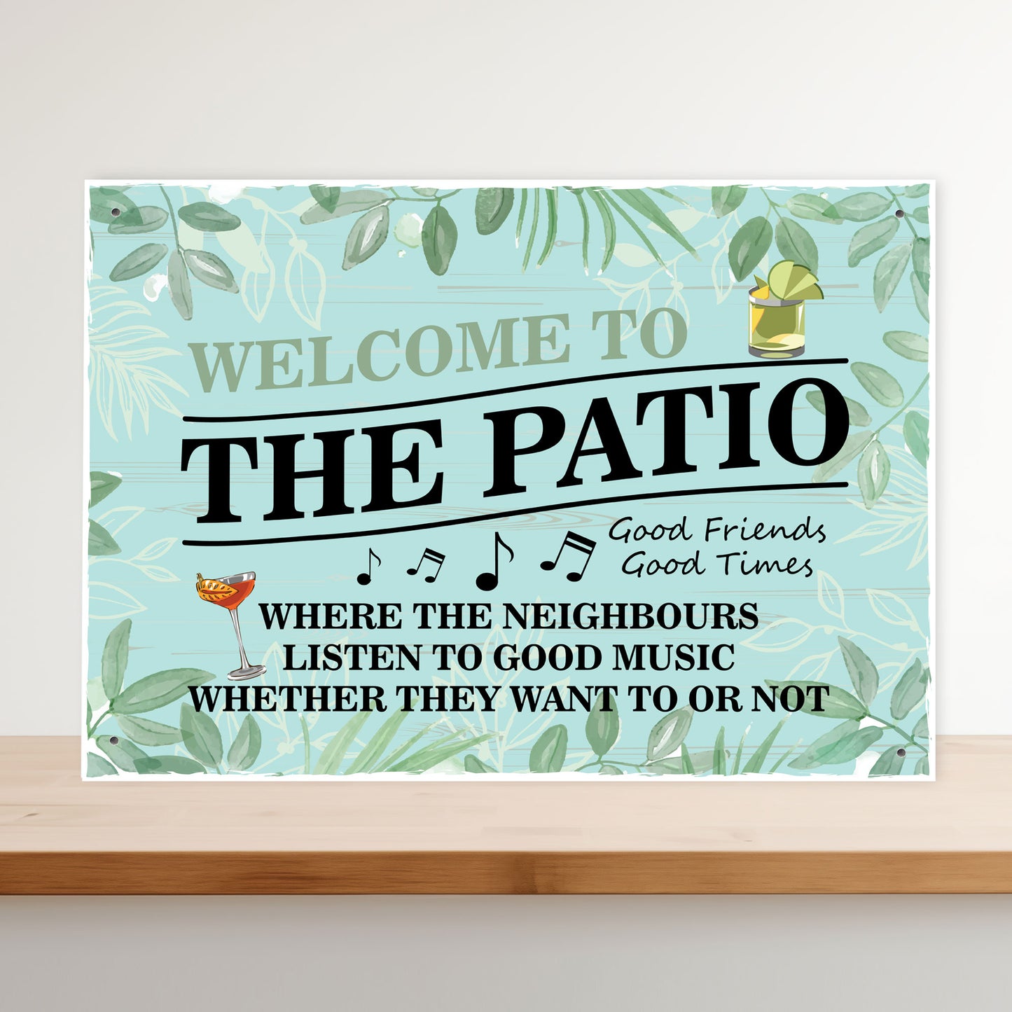 Welcome To The Patio Sign Garden Signs And Plaques Garden Sign