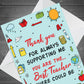 Card For Best Teacher Thank You Card For Teacher End Of Term