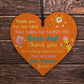 Gift for Best Teacher Wooden Hanging Heart Teaching Assistant