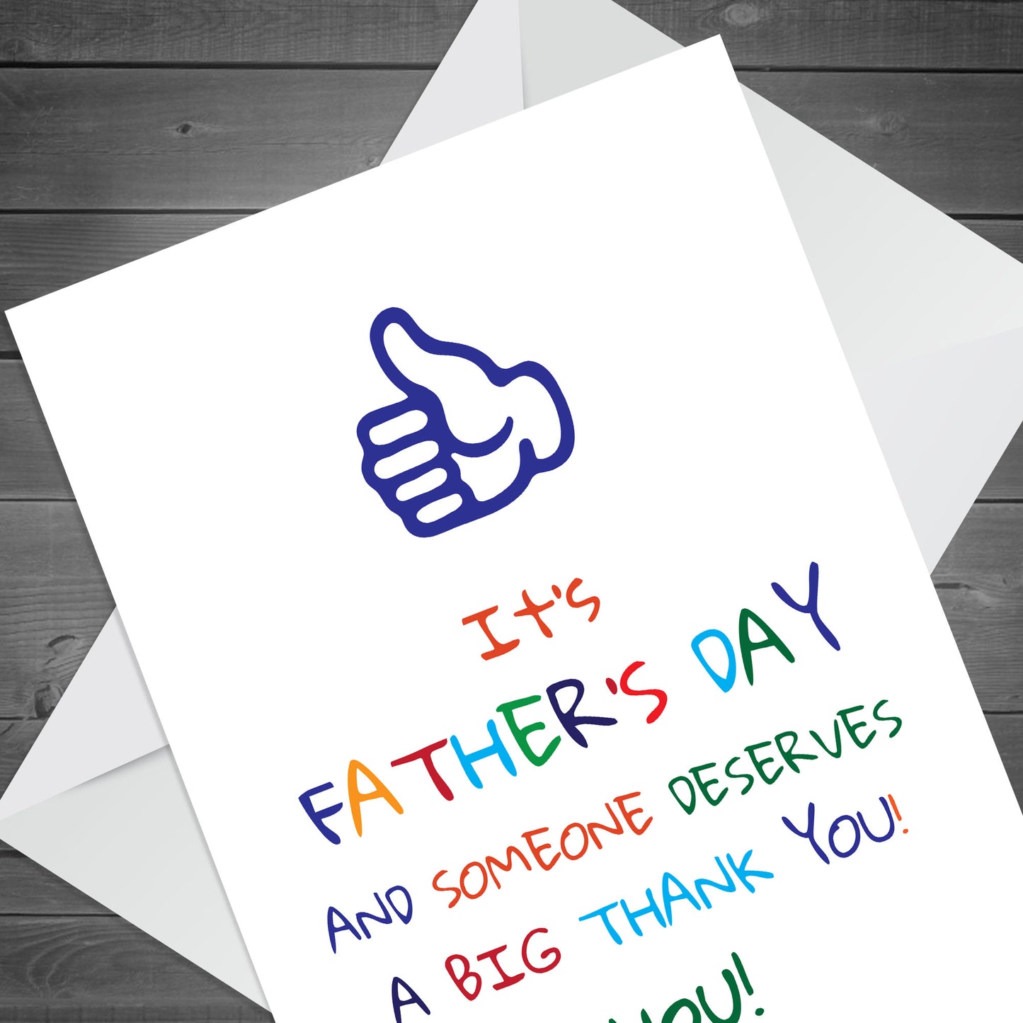 BIG THANK YOU Fathers Day Cards for Dad Card from Son Daughter