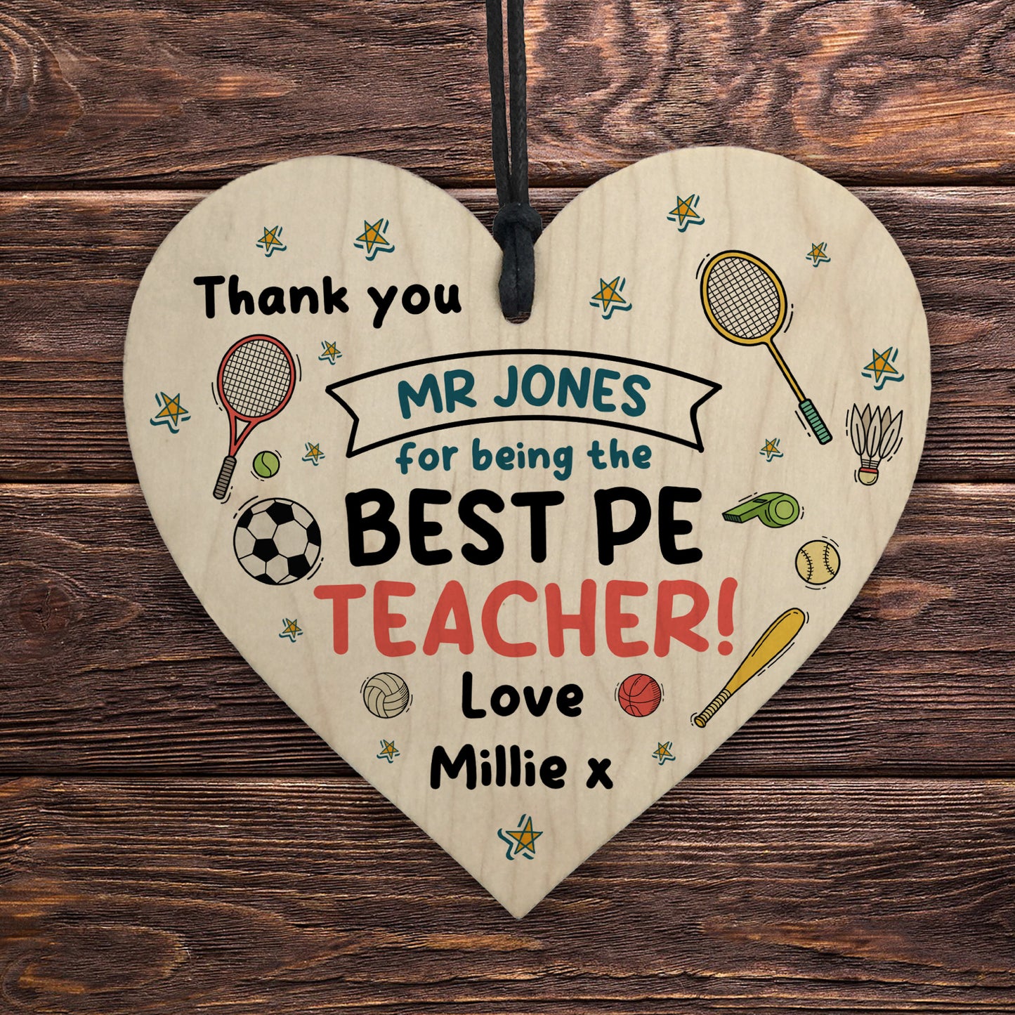 Personalised Gift For PE Teacher PE Teacher Thank You For Him