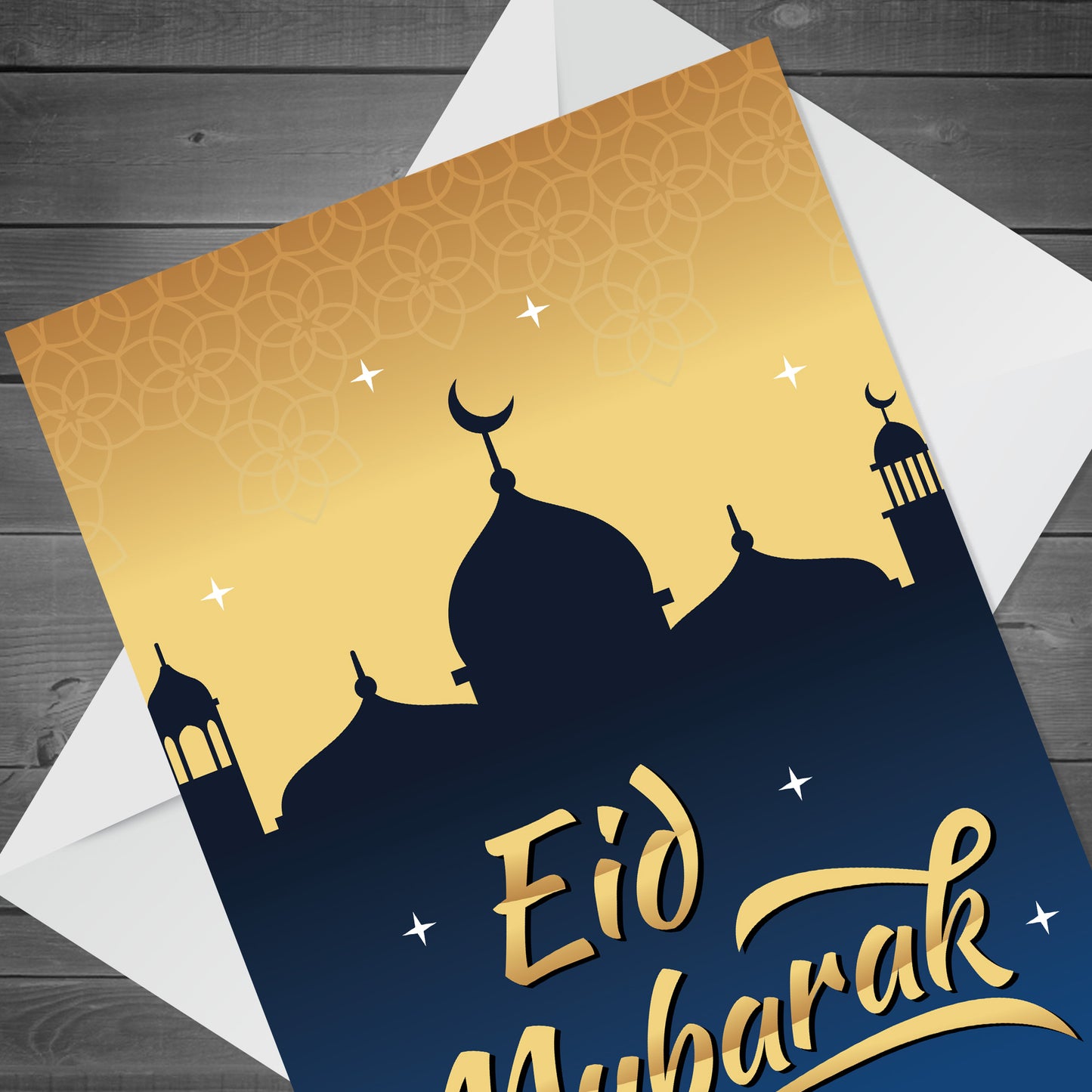 Eid Mubarak Card Happy Eid Ramadan Mubarak Greetings Card