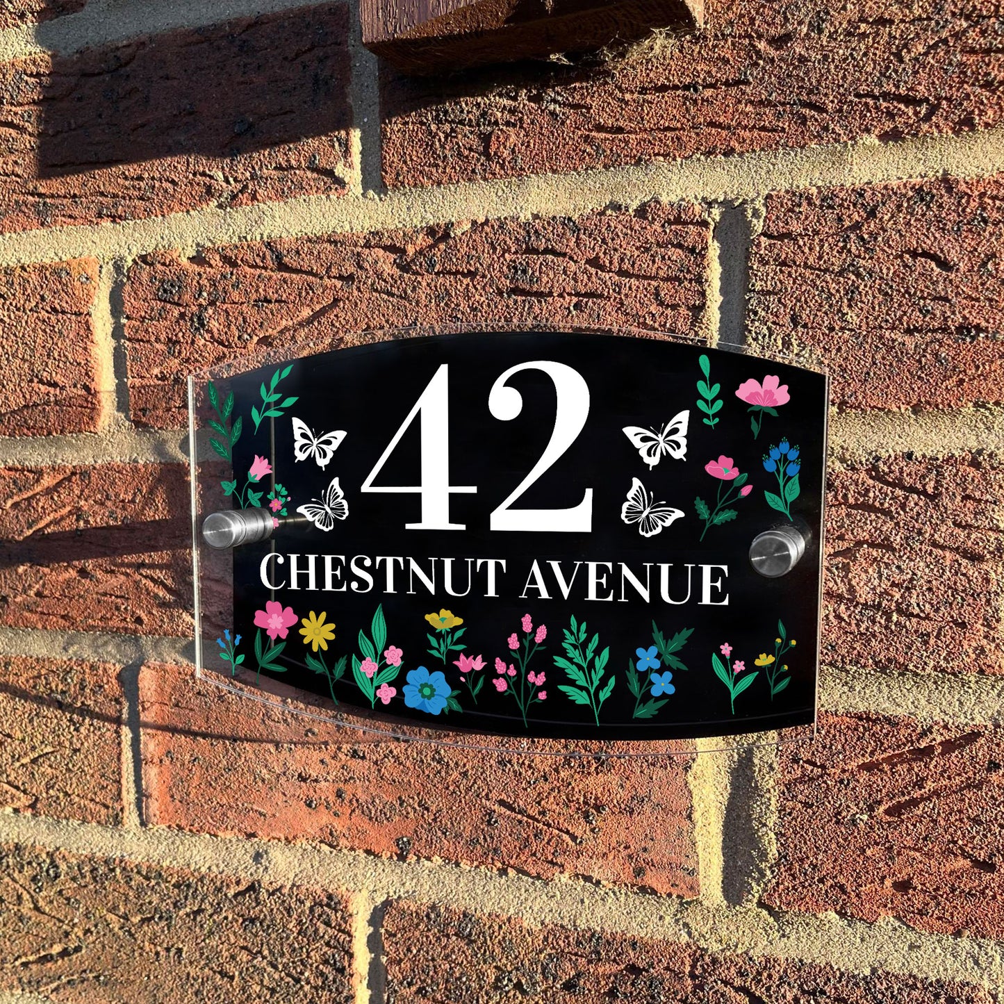 Contemporary House Sign Colourful Door Sign Personalised Signs