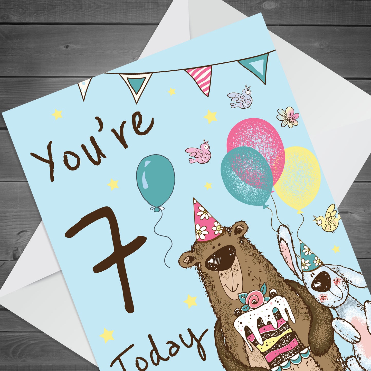 Youre 7 Today Birthday Card Seventh Birthday Card For Son