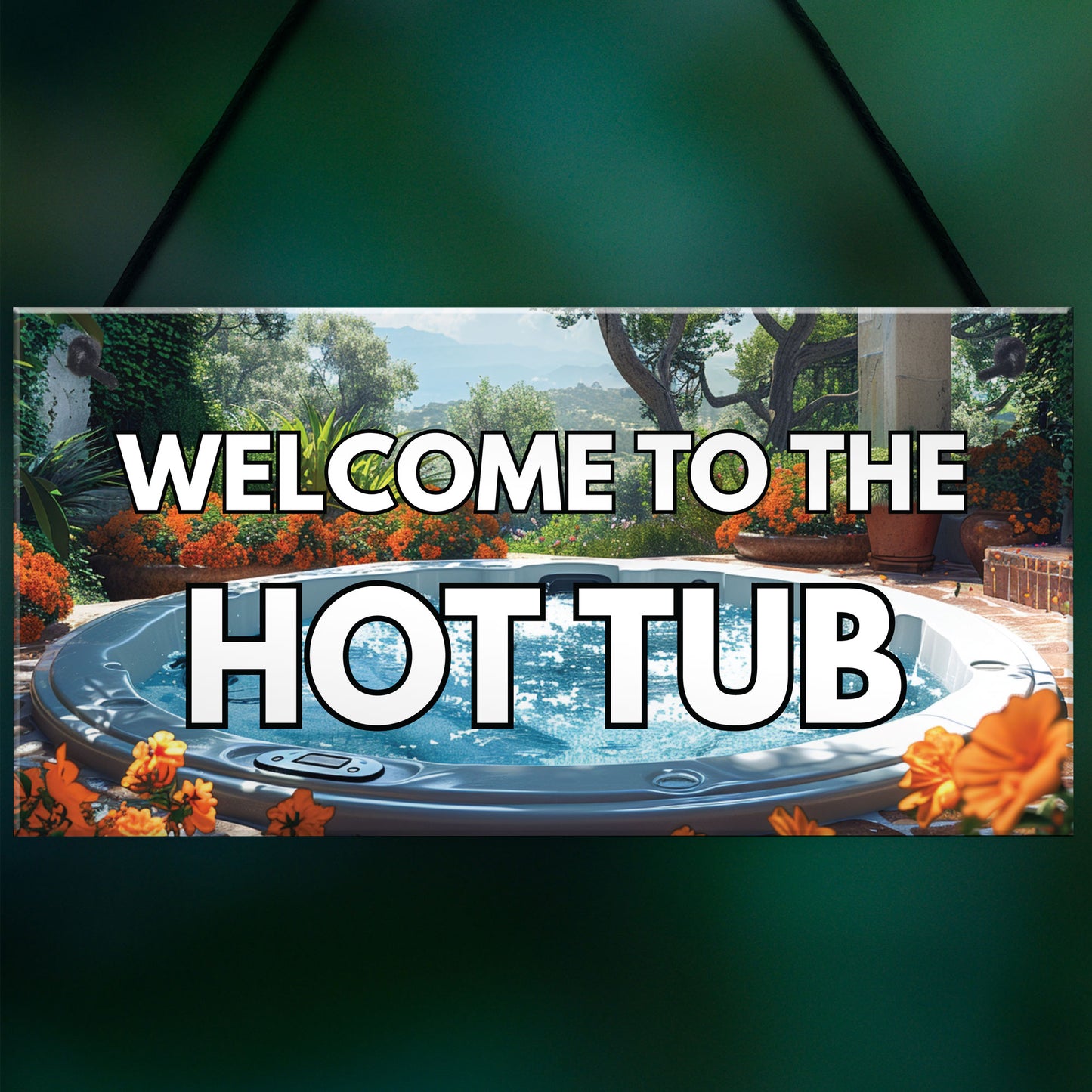 Welcome Hot Tub Sign Hot Tub Accessories Garden Shed Wall Fence