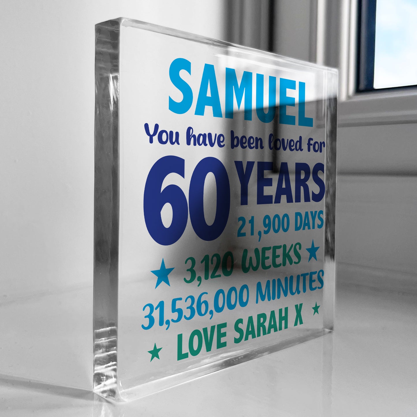 PERSONALISED 60th Birthday Gifts For Him Grandad Dad Uncle