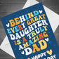 Funny Fathers Day Card From Daughter Fathers Day Card