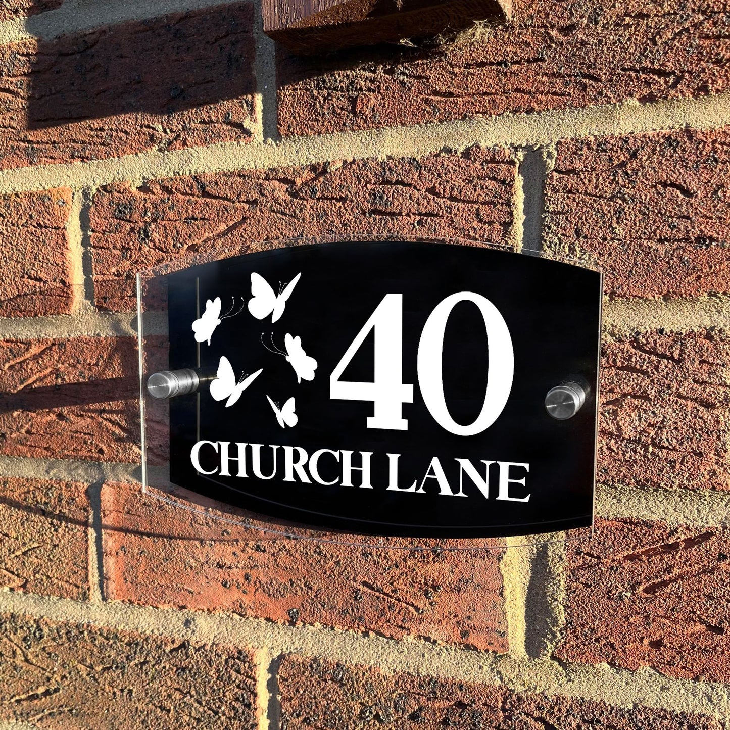 Contemporary House Sign Plaques Door Number Personalised Address