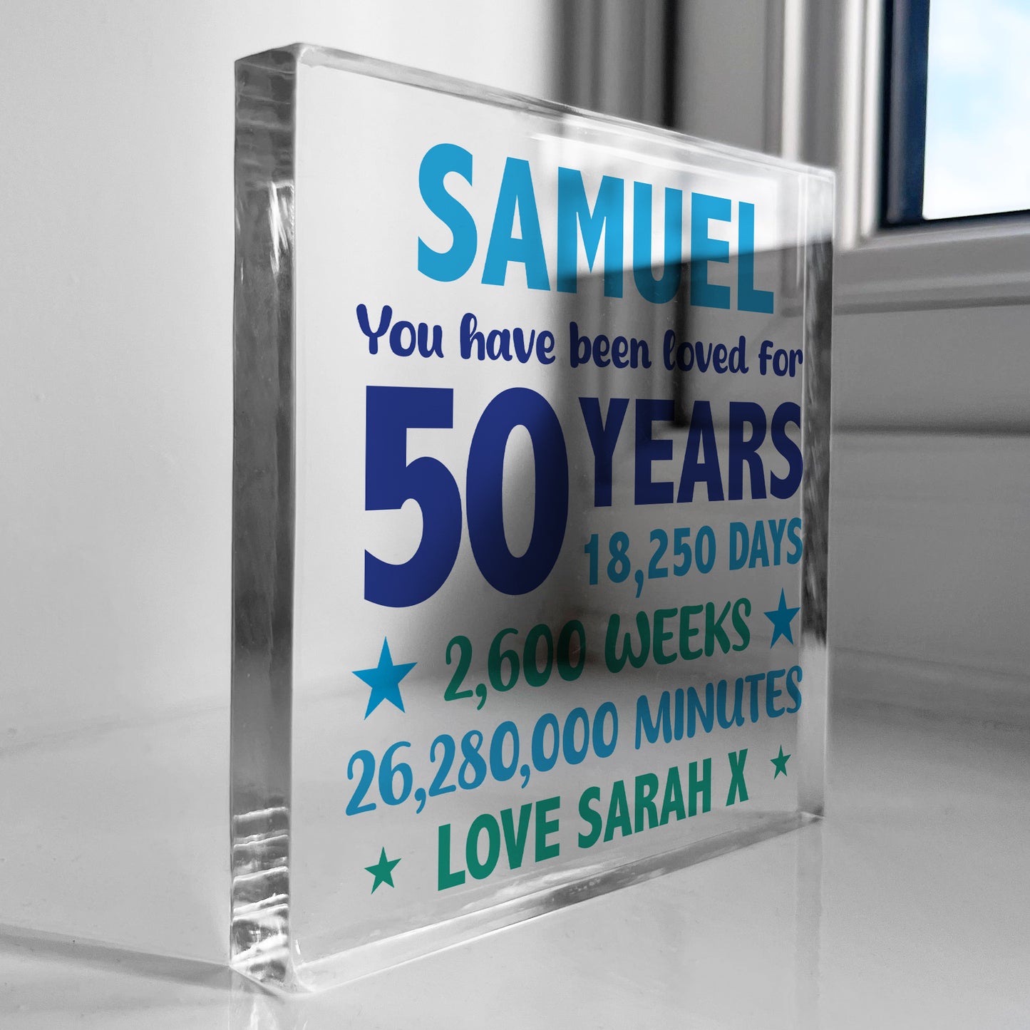 PERSONALISED 50th Birthday Gifts For Him Grandad Dad Uncle