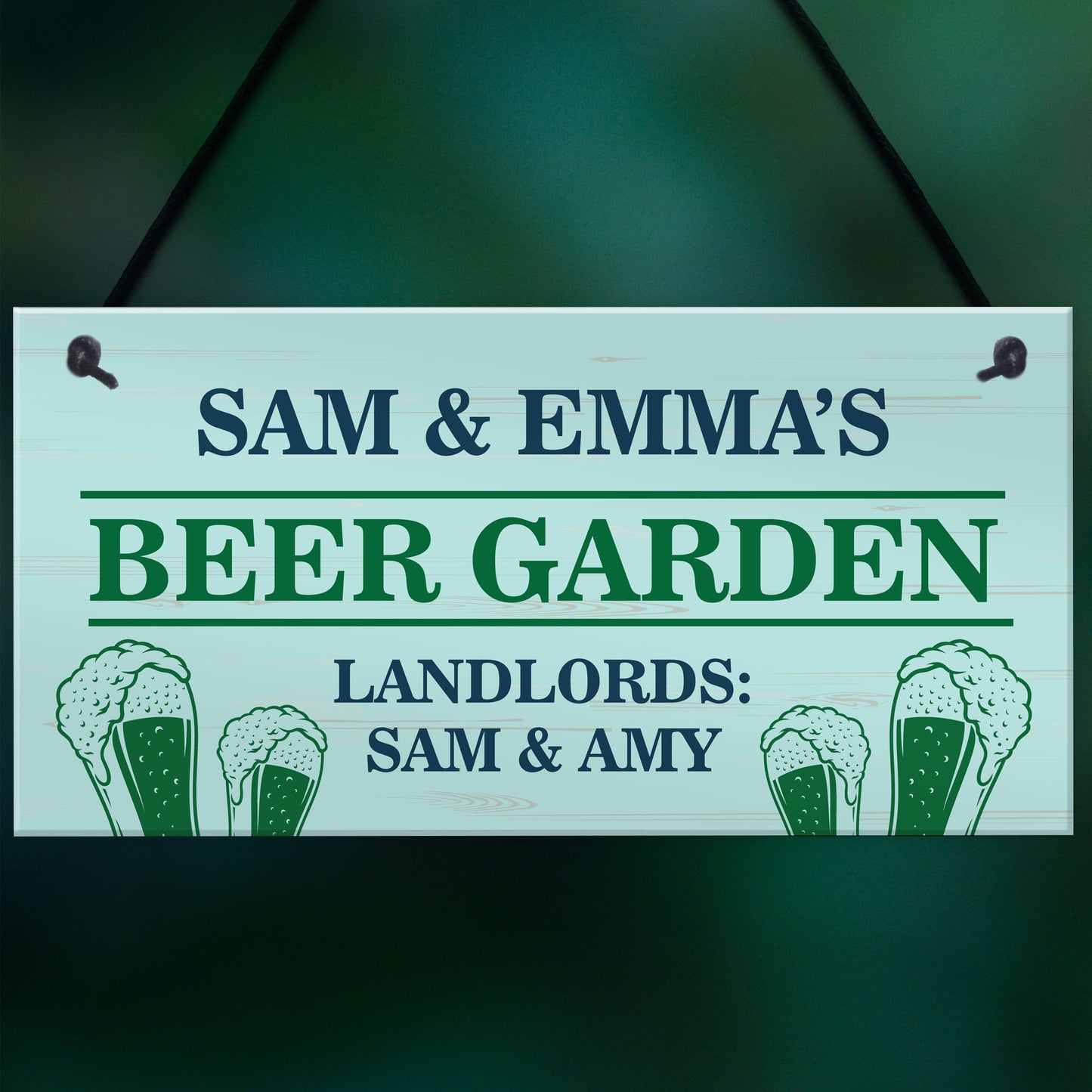 Personalised Beer Garden Sign Funny Pub Landlord Plaque Garden