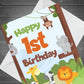 1st Birthday Card for Boys Girls First Birthday Jungle Cards