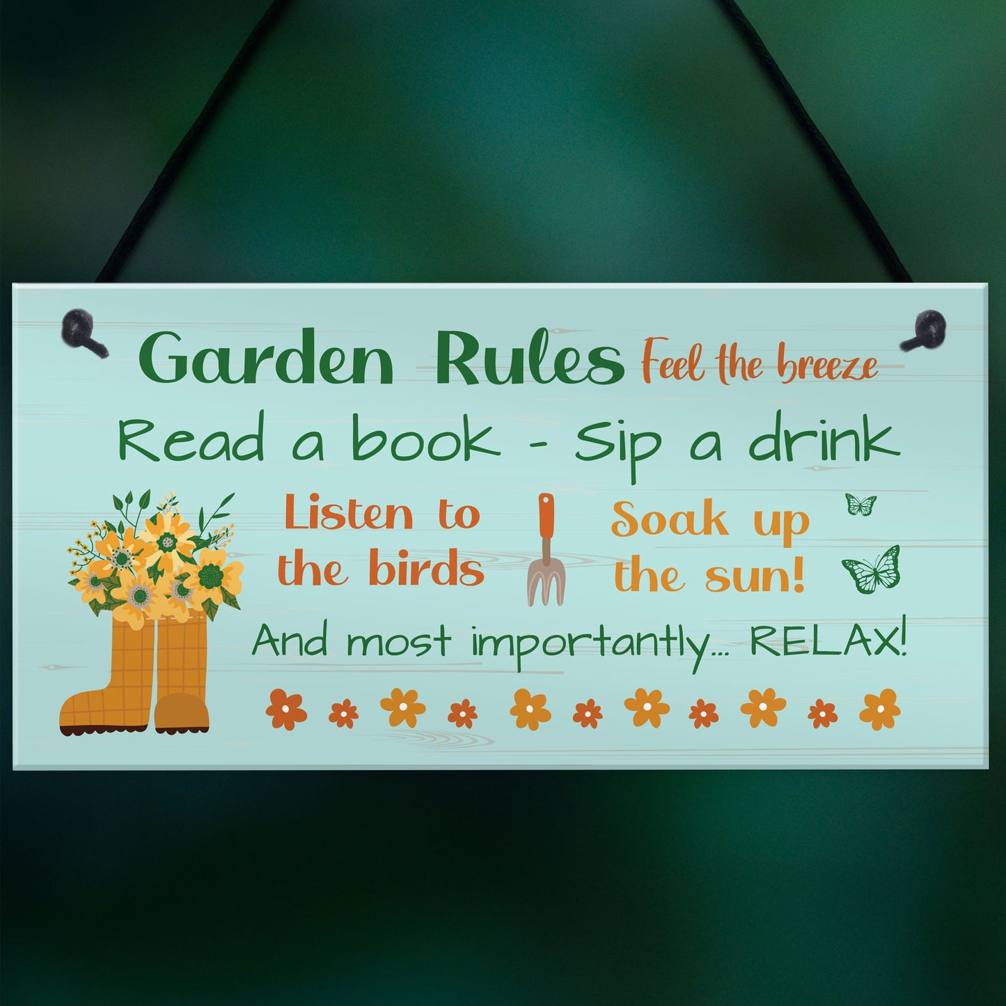 Garden Signs And Plaques House Sign Outdoor Decoration Wall Sign