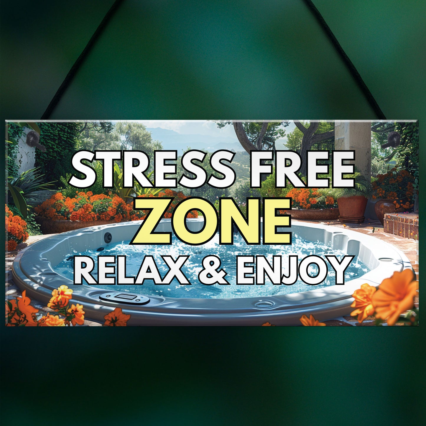 Hot Tub Stress Free Zone Novelty Hot Tub Accessories For Garden