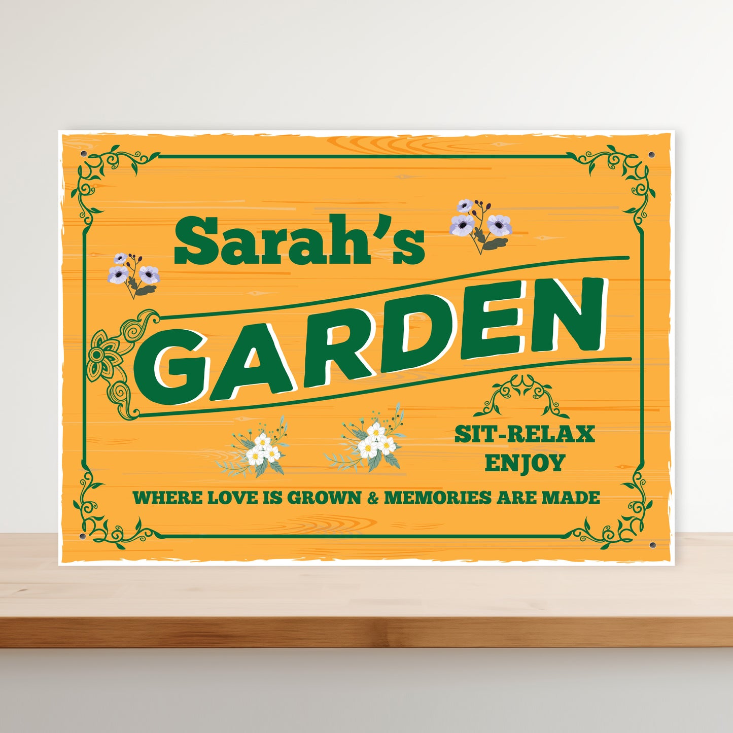 Personalised Garden Wall Sign Garden Sigsn and Plaques Shed Sign