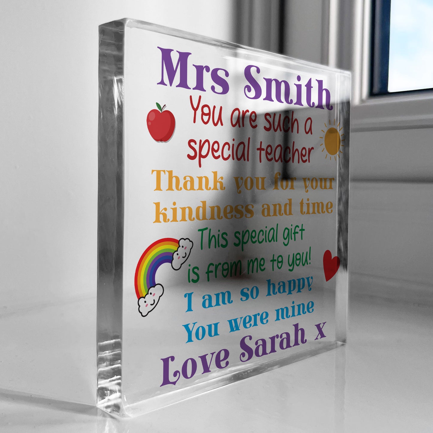 So Glad You Were Mine Teacher Gifts Personalised Thank You