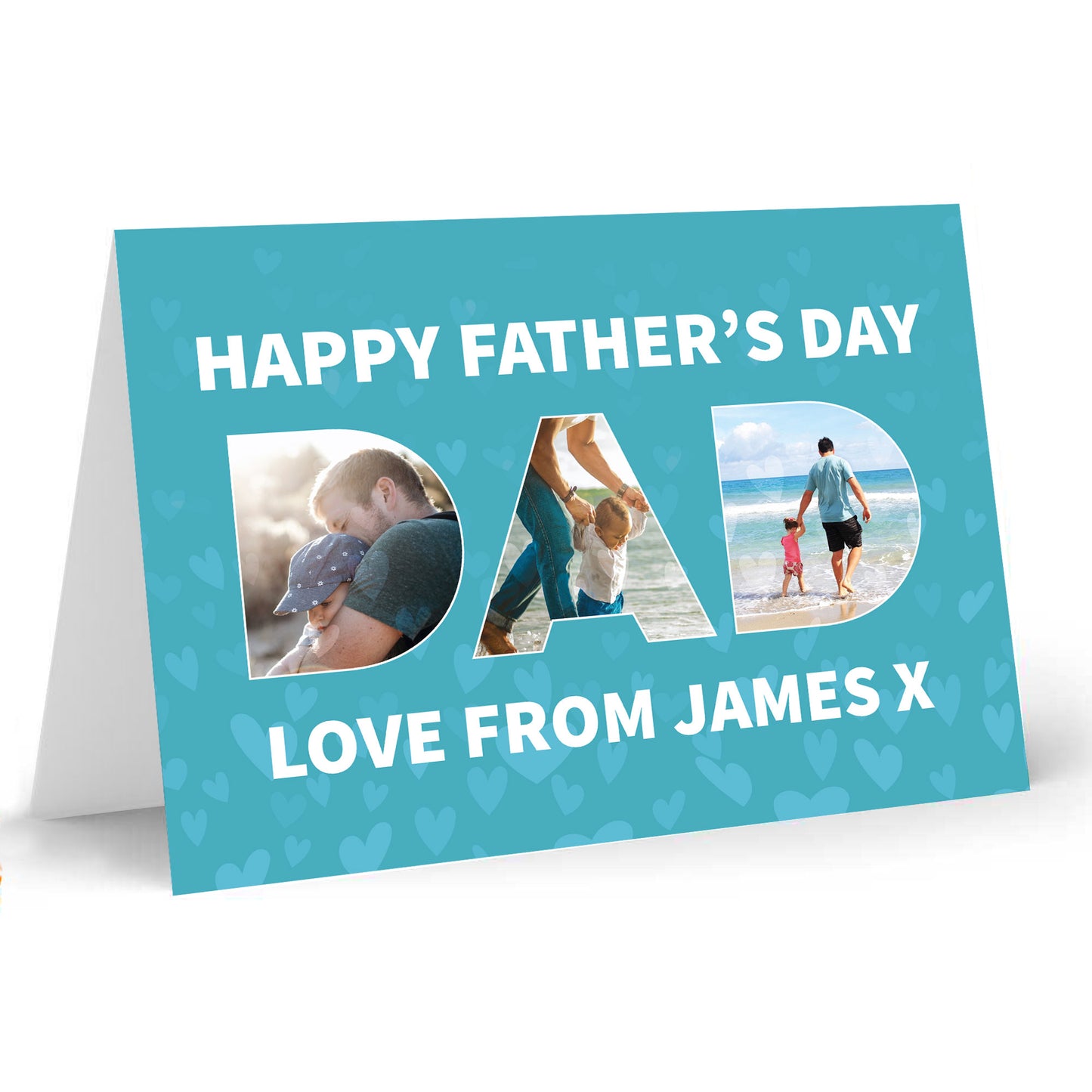 Personalised Fathers Day Card For Dad With Photos DAD CARD