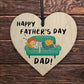Happy Fathers Day Gift Dad Wooden Heart Funny Gifts Dad Novelty