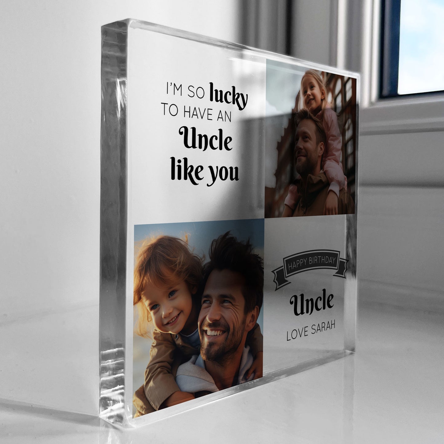 Personalised Uncle Birthday Gifts Custom Acrylic Freestanding