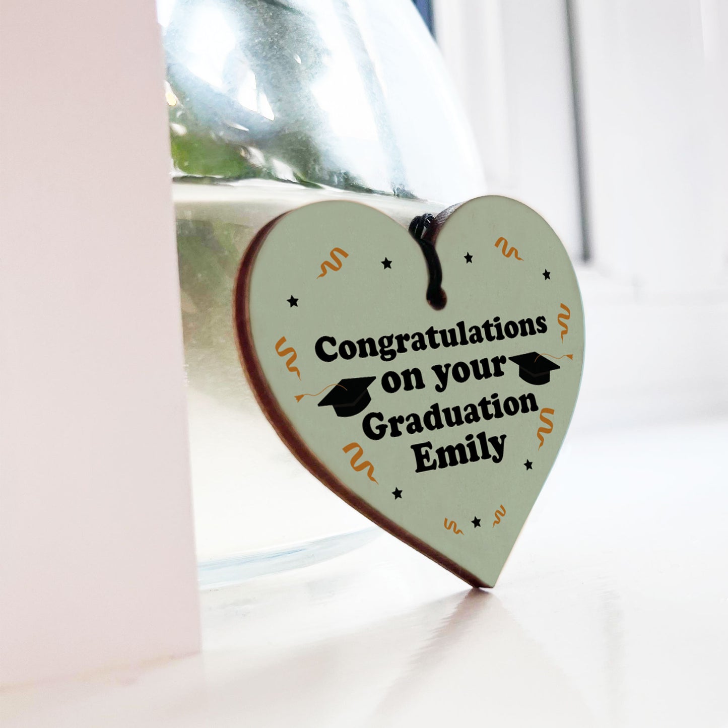 Novelty Graduation Gift Wood Keyring Personalised Gift