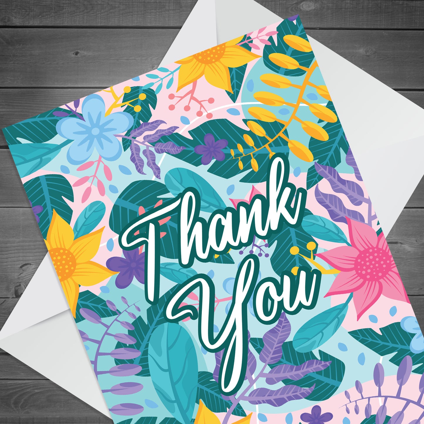 Thank You Card Floral Design Teacher Teaching Assistant Wedding