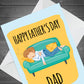 Funny Happy Fathers Day Cards for Dad Father's Day Card from Son