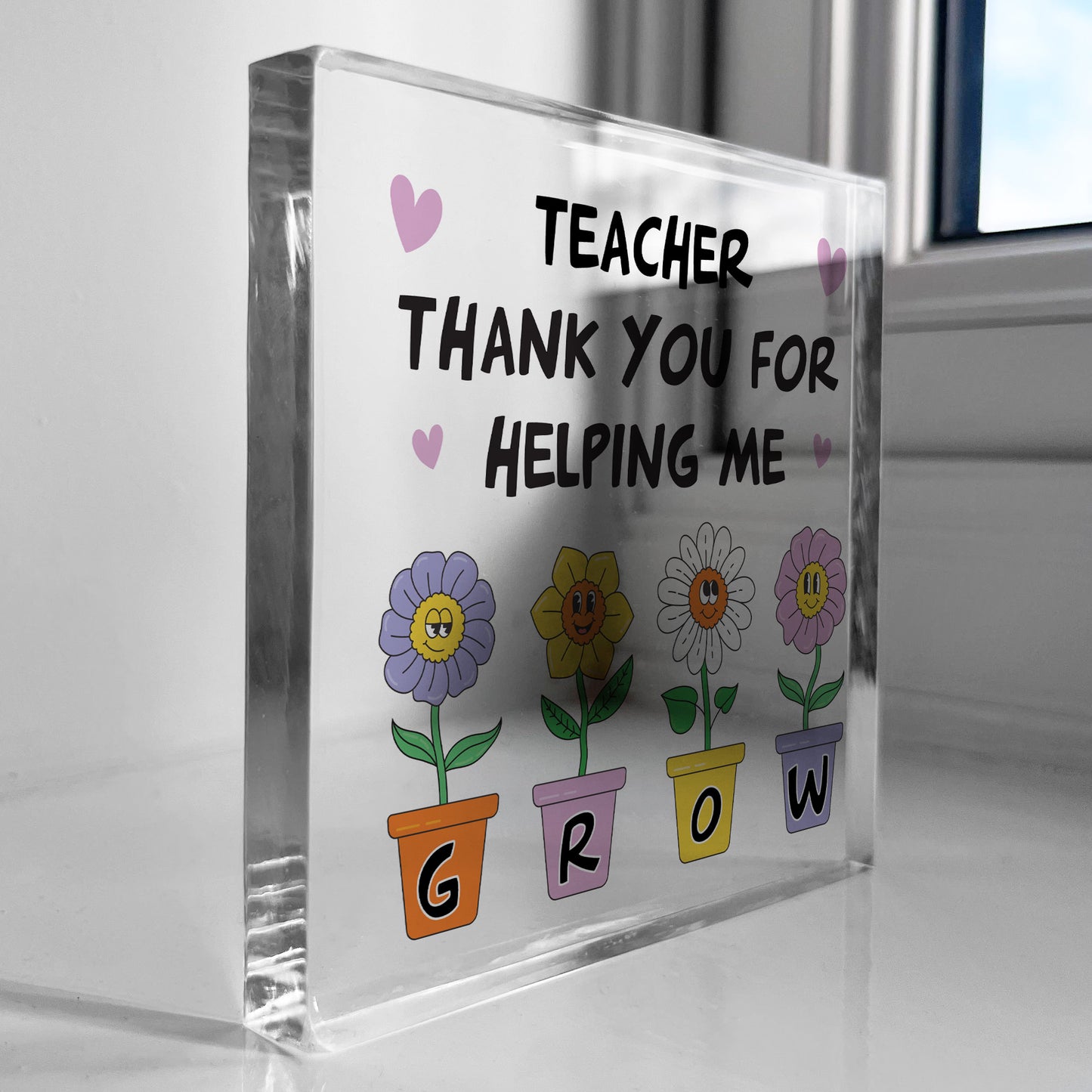 Teacher Appreciation Gifts for Women Men Thank You Acrylic Block